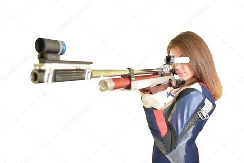 Schütze beim Luftgewehr-Wettkampf auf der Gaumeisterschaft